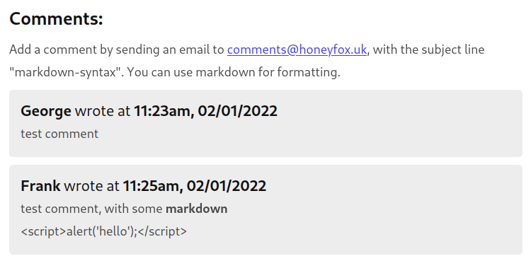 The comments section you should be able to see below :)